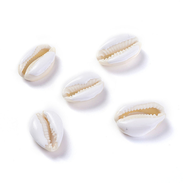 PandaHall Cowrie Shell Beads, with Enamel, Undrilled/No Hole Beads, White, 18~22x13~15x7~8mm Cowrie Shell Shell Shape White
PandaHall Cowrie Shell Beads, with Enamel, Undrilled/No Hole Beads, White, 18~22x13~15x7~8mm Cowrie Shell Shell Shape White