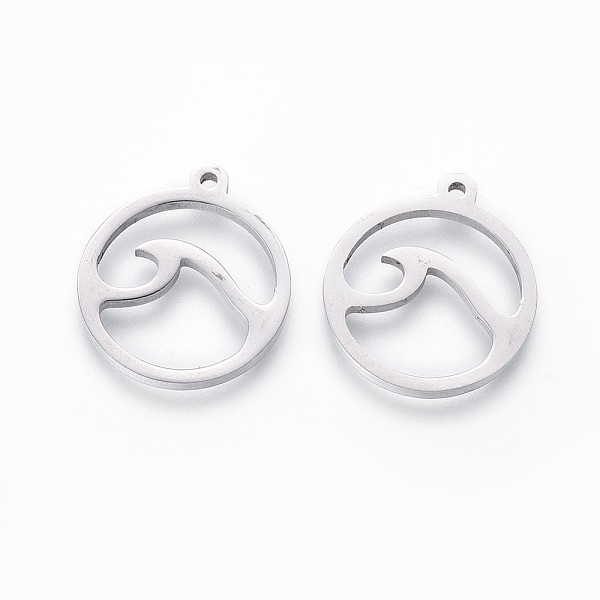 PandaHall 201 Stainless Steel Pendants, Manual Polishing, Flat Round with Wave Pattern, Stainless Steel Color, 18x16x1.5mm, Hole: 1.2mm 201...
PandaHall 201 Stainless Steel Pendants, Manual Polishing, Flat Round with Wave Pattern, Stainless Steel Color, 18x16x1.5mm, Hole: 1.2mm 201...