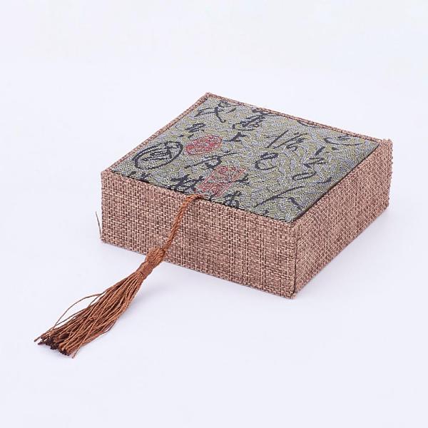 PandaHall Wooden Bracelet Boxes, with Linen and Nylon Cord Tassel, Rectangle, Slate Gray, 10x10x3.7cm Wood Rectangle Gray
PandaHall Wooden Bracelet Boxes, with Linen and Nylon Cord Tassel, Rectangle, Slate Gray, 10x10x3.7cm Wood Rectangle Gray