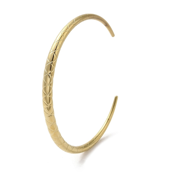 PandaHall 304 Stainless Steel Open Cuff Bangles, Jewely for Women, Golden, Inner Diameter: 2-1/2x2-1/8 inch(6.3x5.4cm) 304 Stainless Steel
PandaHall 304 Stainless Steel Open Cuff Bangles, Jewely for Women, Golden, Inner Diameter: 2-1/2x2-1/8 inch(6.3x5.4cm) 304 Stainless Steel