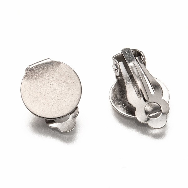 PandaHall 304 Stainless Steel Clip-on Earring Findings, with Round Flat Pad, For Non-pierced Ears, Stainless Steel Color, 17.5x12x6.5mm...
PandaHall 304 Stainless Steel Clip-on Earring Findings, with Round Flat Pad, For Non-pierced Ears, Stainless Steel Color, 17.5x12x6.5mm...
