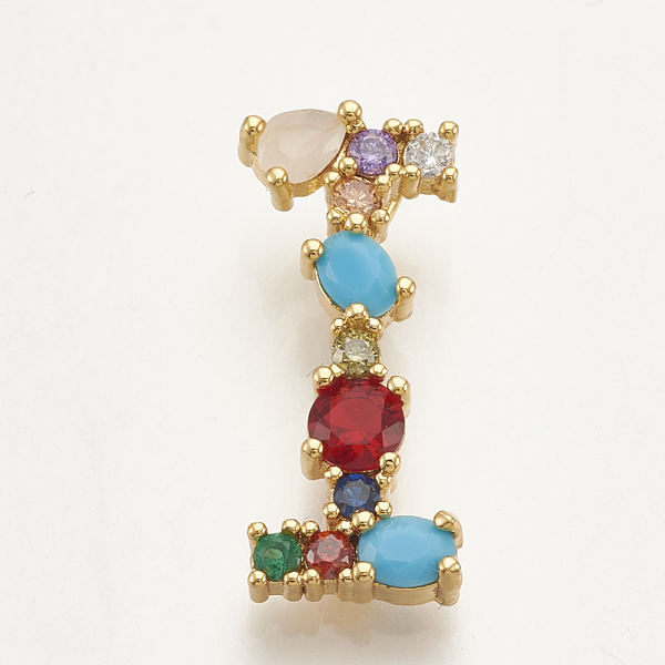 PandaHall Brass Micro Pave Cubic Zirconia Pendants, Letter, Colorful, Golden, Letter.I, 21x9x6mm, Hole: 3x2mm Brass+Cubic Zirconia Letter I
PandaHall Brass Micro Pave Cubic Zirconia Pendants, Letter, Colorful, Golden, Letter.I, 21x9x6mm, Hole: 3x2mm Brass+Cubic Zirconia Letter I