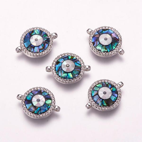 PandaHall Brass Micro Pave Cubic Zirconia Links, with Freshwater Shell, Flat Round, Platinum, 13x17.5x3.5mm, Hole: 1mm Brass+Cubic Zirconia...
PandaHall Brass Micro Pave Cubic Zirconia Links, with Freshwater Shell, Flat Round, Platinum, 13x17.5x3.5mm, Hole: 1mm Brass+Cubic Zirconia...