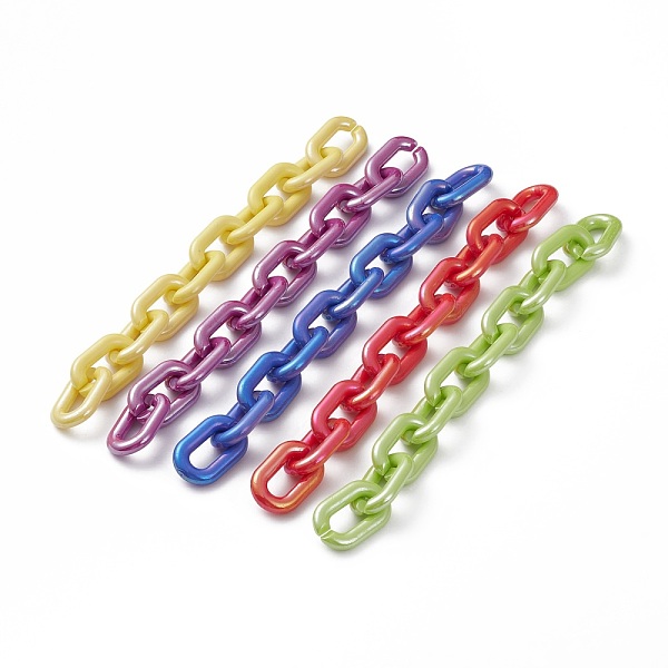 PandaHall Handmade Opaque Acrylic Cable Chains, for Handbag Chain Making, Mixed Color, Links: 31x19x5mm, 39.37 inch(1m)/strand Acrylic..., Multicolor
PandaHall Handmade Opaque Acrylic Cable Chains, for Handbag Chain Making, Mixed Color, Links: 31x19x5mm, 39.37 inch(1m)/strand Acrylic..., Multicolor