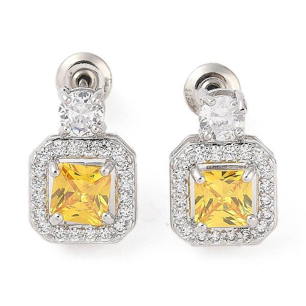 PandaHall Rack Plating Brass Micro Pave Cubic Zirconia Stud Earrings, Long-lasting Plated, Square, Platinum, Gold, 13.5x9.5mm Cubic Zirconia...
PandaHall Rack Plating Brass Micro Pave Cubic Zirconia Stud Earrings, Long-lasting Plated, Square, Platinum, Gold, 13.5x9.5mm Cubic Zirconia...