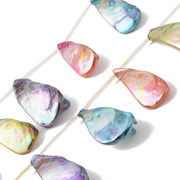 PandaHall Natural Freshwater Shell Beads Strands, Dyed, AB Color, Nugget, Mixed Color, 36.5~43x14.5~18x8.5~9mm, Hole: 0.6mm, about..., Multicolor
PandaHall Natural Freshwater Shell Beads Strands, Dyed, AB Color, Nugget, Mixed Color, 36.5~43x14.5~18x8.5~9mm, Hole: 0.6mm, about..., Multicolor