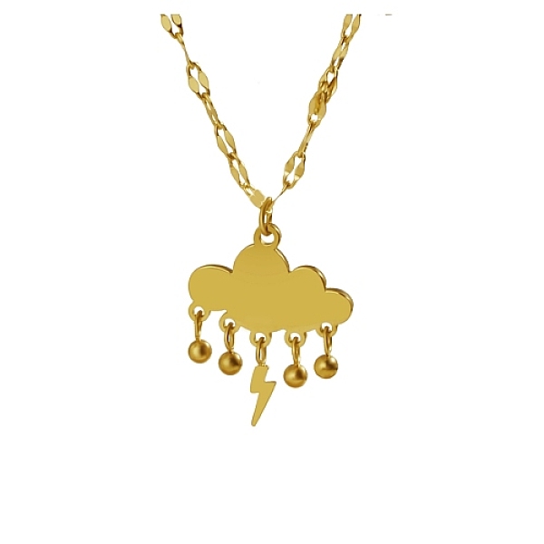 PandaHall Stainless Steel Pendant Necklaces, Cloud, Real 18K Gold Plated, 16.54 inch(42cm) Stainless Steel Cloud
PandaHall Stainless Steel Pendant Necklaces, Cloud, Real 18K Gold Plated, 16.54 inch(42cm) Stainless Steel Cloud