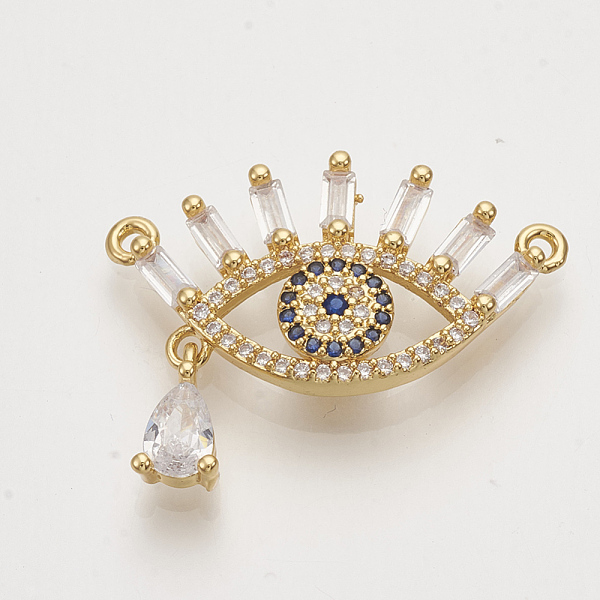 PandaHall Brass Cubic Zirconia Pendants, Eye with teardrop, Clear & Blue, Golden, 21x28.5x3mm, Hole: 1mm Brass+Cubic Zirconia Eye Clear
PandaHall Brass Cubic Zirconia Pendants, Eye with teardrop, Clear & Blue, Golden, 21x28.5x3mm, Hole: 1mm Brass+Cubic Zirconia Eye Clear