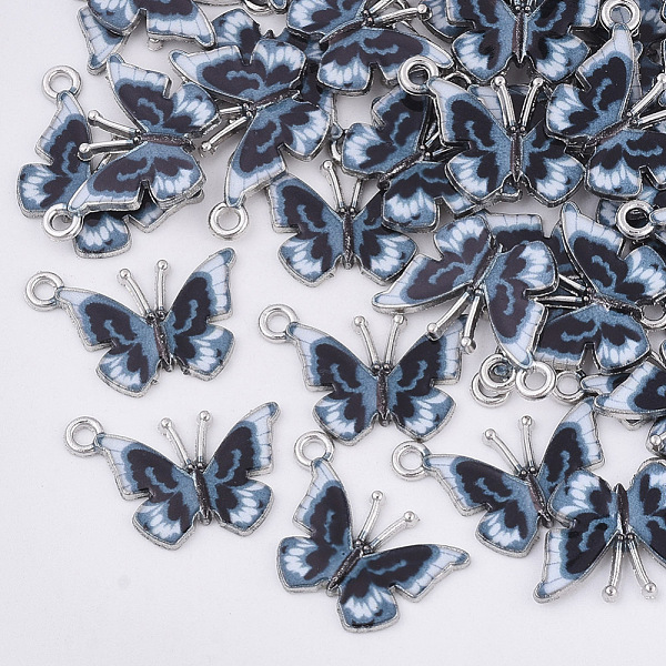 PandaHall Printed Alloy Pendants, with Enamel, Butterfly, Platinum, Gray, 14x20.5x1.5mm, Hole: 1.6mm Alloy+Enamel Butterfly Gray
PandaHall Printed Alloy Pendants, with Enamel, Butterfly, Platinum, Gray, 14x20.5x1.5mm, Hole: 1.6mm Alloy+Enamel Butterfly Gray