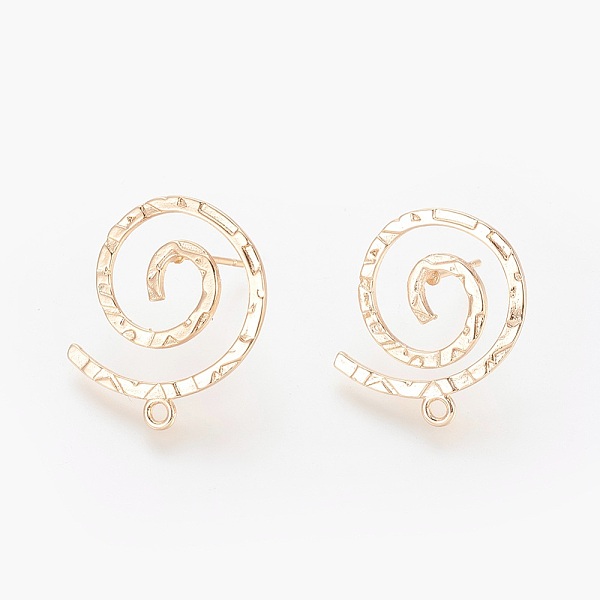 PandaHall Brass Stud Earring Findings, with Loop, Vortex, Nickel Free, Real 18K Gold Plated, 24x22mm, Hole: 1.5mm, Pin: 0.8mm Brass Others
PandaHall Brass Stud Earring Findings, with Loop, Vortex, Nickel Free, Real 18K Gold Plated, 24x22mm, Hole: 1.5mm, Pin: 0.8mm Brass Others