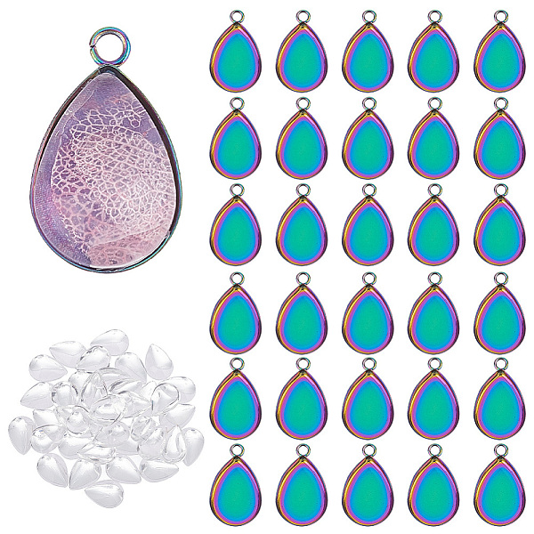 PandaHall DIY Blank Teardrop Pendant Making Kits, Including 304 Stainless Steel Pendant Cabochon Settings, Glass Cabochons, Rainbow Color...
PandaHall DIY Blank Teardrop Pendant Making Kits, Including 304 Stainless Steel Pendant Cabochon Settings, Glass Cabochons, Rainbow Color...