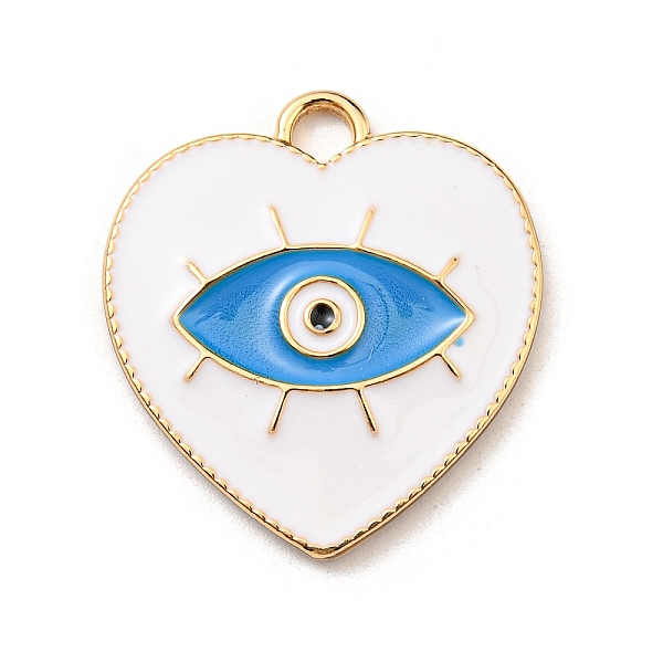 PandaHall Alloy Enamel Pendants, Golden, Heart with Evil Eyes Charm, White, 26x24x2.5mm, Hole: 3mm Alloy+Enamel Heart White
PandaHall Alloy Enamel Pendants, Golden, Heart with Evil Eyes Charm, White, 26x24x2.5mm, Hole: 3mm Alloy+Enamel Heart White
