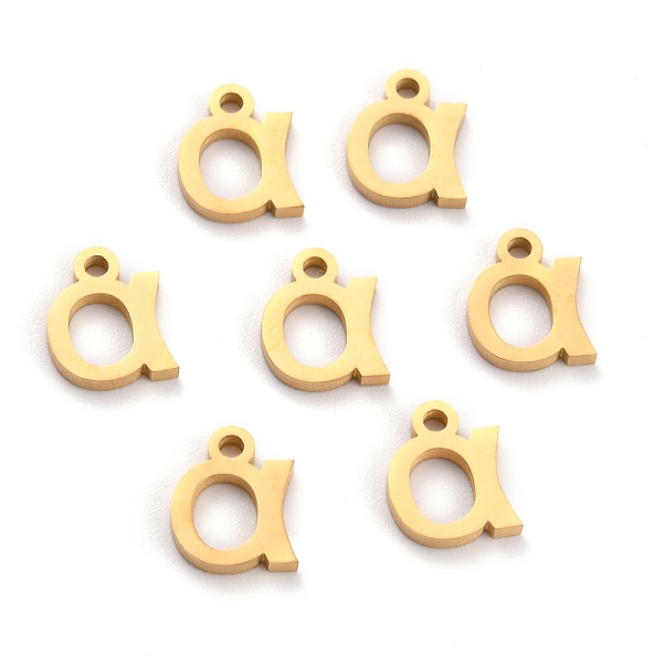 PandaHall 304 Stainless Steel Pendants, Matte Style, Greek Alphabet, Golden Color, Letter.A, Letter.A: 10x8x1.5mm, Hole: 1.5mm 304 Stainless...
PandaHall 304 Stainless Steel Pendants, Matte Style, Greek Alphabet, Golden Color, Letter.A, Letter.A: 10x8x1.5mm, Hole: 1.5mm 304 Stainless...