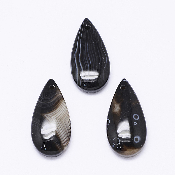 PandaHall Natural Black Agate Pendants, Drop, Dyed, 32~34x17~18x5.5~6mm, Hole: 2mm Black Agate Teardrop Black
PandaHall Natural Black Agate Pendants, Drop, Dyed, 32~34x17~18x5.5~6mm, Hole: 2mm Black Agate Teardrop Black