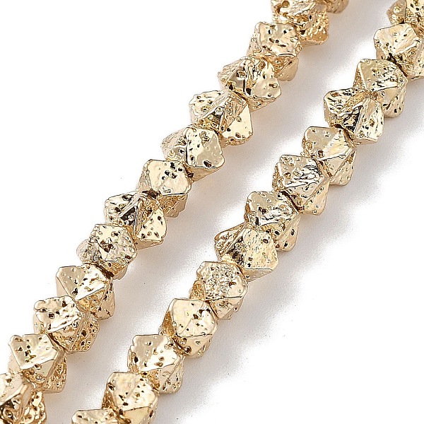 PandaHall Electroplated Natural Lava Rock Beads Strands, Rhombus, Light Gold Plated, 3.5~4x4.5~5x4.5~5mm, Hole: 1mm, about 108pcs/strand...
PandaHall Electroplated Natural Lava Rock Beads Strands, Rhombus, Light Gold Plated, 3.5~4x4.5~5x4.5~5mm, Hole: 1mm, about 108pcs/strand...