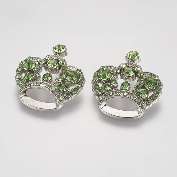 PandaHall Rhinestone Pendants, Cadmium Free & Lead Free, with Alloy Findings, Crown, Platinum, Pale Green, 31x29x10mm, Hole: 3mm...
PandaHall Rhinestone Pendants, Cadmium Free & Lead Free, with Alloy Findings, Crown, Platinum, Pale Green, 31x29x10mm, Hole: 3mm...