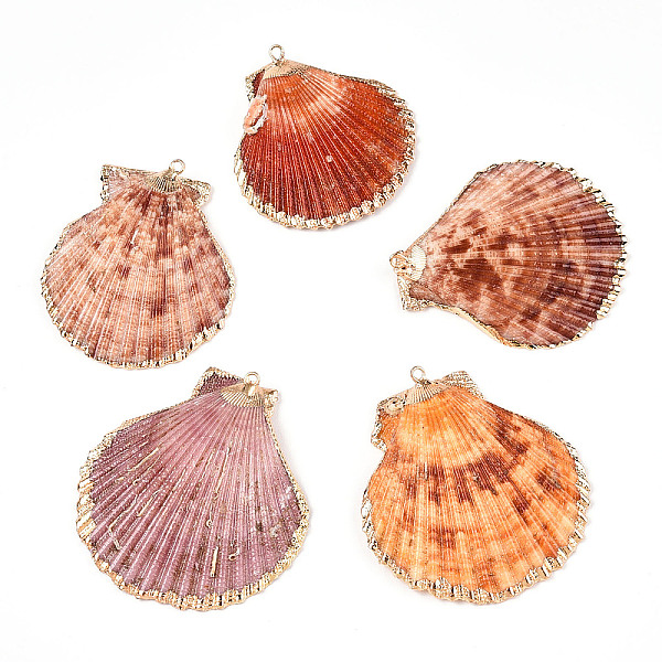 PandaHall Electroplate Multicolor Sea Shell Pendants, with Iron Findings, Light Gold, Sienna, 33~54x28~48x7~11mm, Hole: 2mm Other Sea Shell..., Brown
PandaHall Electroplate Multicolor Sea Shell Pendants, with Iron Findings, Light Gold, Sienna, 33~54x28~48x7~11mm, Hole: 2mm Other Sea Shell..., Brown