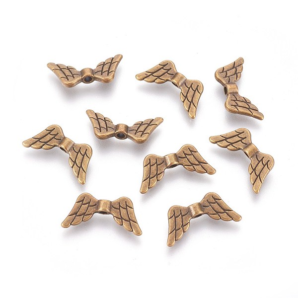 PandaHall Tibetan Style Alloy Beads, Wing, Cadmium Free & Nickel Free & Lead Free, Antique Bronze, 9x19x3mm, Hole: 2mm Alloy Wing
PandaHall Tibetan Style Alloy Beads, Wing, Cadmium Free & Nickel Free & Lead Free, Antique Bronze, 9x19x3mm, Hole: 2mm Alloy Wing