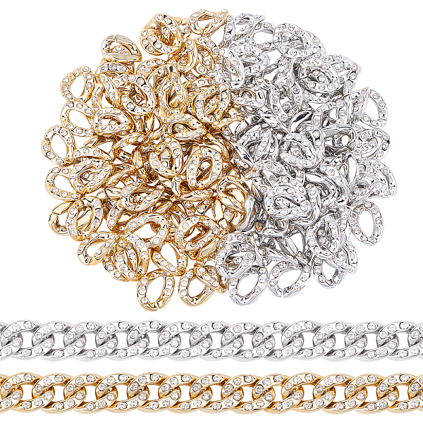 PandaHall ARRICRAFT 140Pcs 2 Colors CCB Plastic Linkings Rings, Quick Link Connectors, with Crystal Rhinestone, For Jewelry Cross Chains..., Clear
PandaHall ARRICRAFT 140Pcs 2 Colors CCB Plastic Linkings Rings, Quick Link Connectors, with Crystal Rhinestone, For Jewelry Cross Chains..., Clear