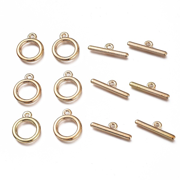 PandaHall Jewelry Clasps Alloy Ring Toggle Clasps, Light Gold, Ring: 18x15x2mm, Hole: 2mm, Bar: 7x23x2mm, Hole: 2mm Alloy Ring
PandaHall Jewelry Clasps Alloy Ring Toggle Clasps, Light Gold, Ring: 18x15x2mm, Hole: 2mm, Bar: 7x23x2mm, Hole: 2mm Alloy Ring