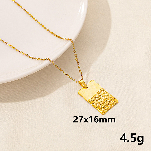 PandaHall 304 Stainless Steel Rectangle Pendant Necklaces, Cable Chain Necklaces Stainless Steel Rectangle
PandaHall 304 Stainless Steel Rectangle Pendant Necklaces, Cable Chain Necklaces Stainless Steel Rectangle