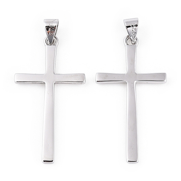 PandaHall Rhodium Plated 925 Sterling Silver Pendants, Religion Cross with 925 Stamp, Real Platinum Plated, 32.5x16.5x1.5mm, Hole: 3.5x5mm...
PandaHall Rhodium Plated 925 Sterling Silver Pendants, Religion Cross with 925 Stamp, Real Platinum Plated, 32.5x16.5x1.5mm, Hole: 3.5x5mm...