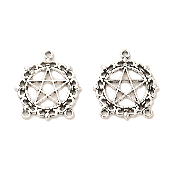 PandaHall Tibetan Style Alloy Chandelier Componenet Links, Cadmium Free & Lead Free, Pentagram, Antique Silver, 27x24x2mm, Hole: 1.6mm...
PandaHall Tibetan Style Alloy Chandelier Componenet Links, Cadmium Free & Lead Free, Pentagram, Antique Silver, 27x24x2mm, Hole: 1.6mm...