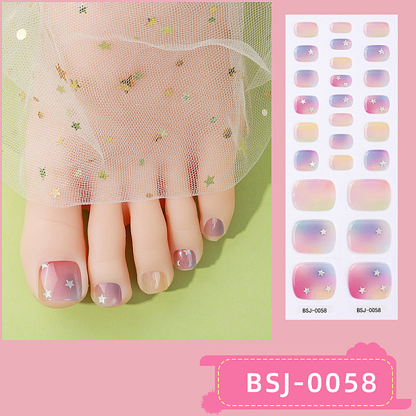PandaHall Nail Art Full Cover Toe Nail Stickers, Glitter Powder Stickers, Self-Adhesive, for Toe Nail Tips Decorations, Colorful...
PandaHall Nail Art Full Cover Toe Nail Stickers, Glitter Powder Stickers, Self-Adhesive, for Toe Nail Tips Decorations, Colorful...