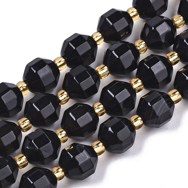 PandaHall Natural Agate Beads Strands, Faceted, with Seed Beads, Dyed, Round, Black, 8x7.5mm, Hole: 1.2mm, Beads: 3.5x2mm, about...
PandaHall Natural Agate Beads Strands, Faceted, with Seed Beads, Dyed, Round, Black, 8x7.5mm, Hole: 1.2mm, Beads: 3.5x2mm, about...
