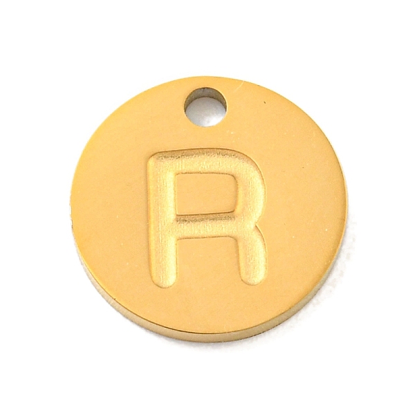 PandaHall Ion Plating(IP) 304 Stainless Steel Pendants, Laser Cut, Flat Round with Letter Charm, Golden, Letter R, 10x1mm, Hole: 1.4mm 304...
PandaHall Ion Plating(IP) 304 Stainless Steel Pendants, Laser Cut, Flat Round with Letter Charm, Golden, Letter R, 10x1mm, Hole: 1.4mm 304...