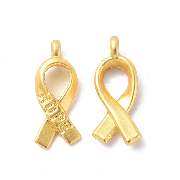 PandaHall Rack Plating Alloy Pendants, Cadmium Free & Lead Free & Nickle Free, Awareness Ribbon with Word Hope Charm, Matte Gold Color...
PandaHall Rack Plating Alloy Pendants, Cadmium Free & Lead Free & Nickle Free, Awareness Ribbon with Word Hope Charm, Matte Gold Color...