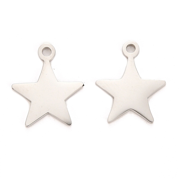 PandaHall 304 Stainless Steel Charms, Laser Cut, Star, Stainless Steel Color, 12x10.5x1mm, Hole: 1.2mm 304 Stainless Steel Star
PandaHall 304 Stainless Steel Charms, Laser Cut, Star, Stainless Steel Color, 12x10.5x1mm, Hole: 1.2mm 304 Stainless Steel Star