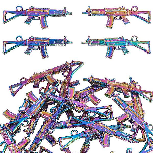 PandaHall 20Pcs Alloy Pendants, Cadmium Free & Lead Free, Gun, Rainbow Color, 15x45x3.5mm, Hole: 2.5mm Alloy Others
PandaHall 20Pcs Alloy Pendants, Cadmium Free & Lead Free, Gun, Rainbow Color, 15x45x3.5mm, Hole: 2.5mm Alloy Others