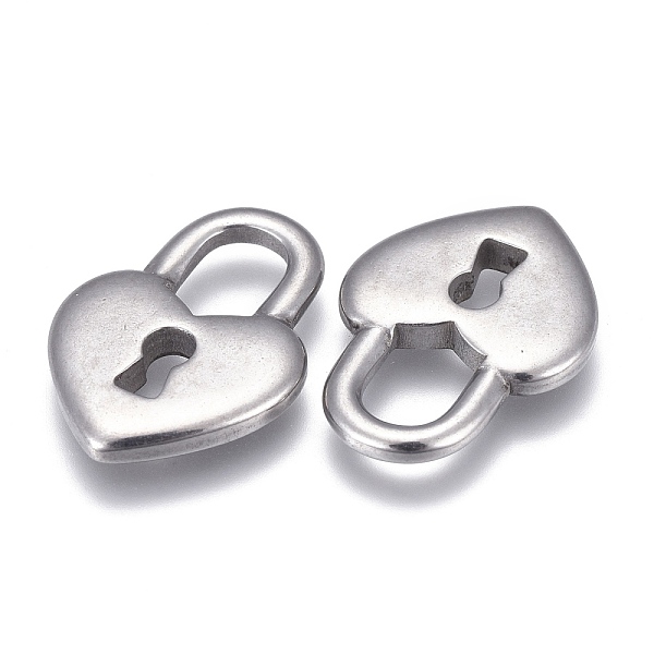 PandaHall 304 Stainless Steel Pendants, Heart Lock, Stainless Steel Color, 21x15x2mm, Hole: 5x7.5mm 304 Stainless Steel Lock
PandaHall 304 Stainless Steel Pendants, Heart Lock, Stainless Steel Color, 21x15x2mm, Hole: 5x7.5mm 304 Stainless Steel Lock