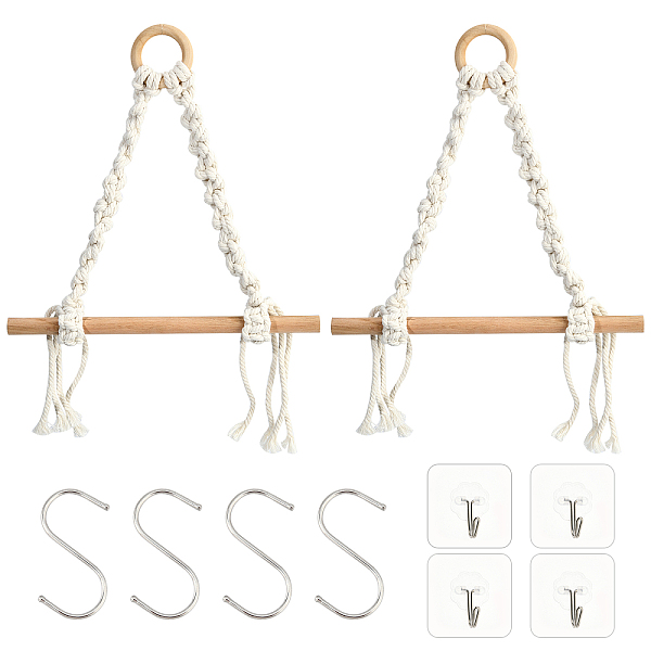 PandaHall 10Pcs Square Plastic Hook Hanger, Cotton with Polyester Rope Woven and Wooden Toilet Paper Holder and Stainless Steel S-Hook..., Multicolor
PandaHall 10Pcs Square Plastic Hook Hanger, Cotton with Polyester Rope Woven and Wooden Toilet Paper Holder and Stainless Steel S-Hook..., Multicolor