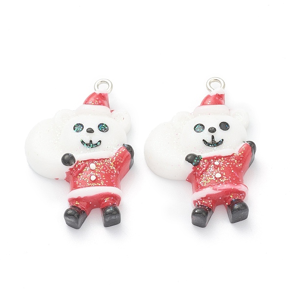 PandaHall Resin Pendants, for Christmas Festival, with Platinum Iron Peg Bail, Glitter Powder, White Bear, Red, 34x22x7mm, Hole: 2mm Resin...
PandaHall Resin Pendants, for Christmas Festival, with Platinum Iron Peg Bail, Glitter Powder, White Bear, Red, 34x22x7mm, Hole: 2mm Resin...