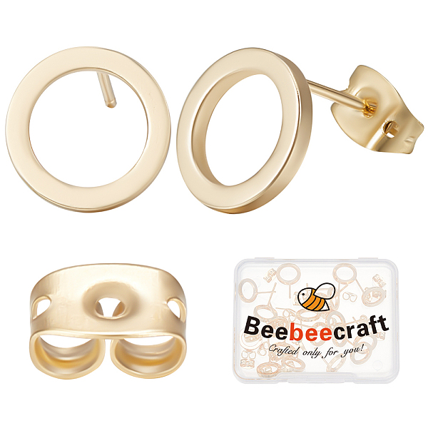 PandaHall Beebeecraft 1 Box 40Pcs Circle Stud Earring 18K Gold Plated Geometry Round Hollow Out Studs Earring with Ear Nuts for Women...
PandaHall Beebeecraft 1 Box 40Pcs Circle Stud Earring 18K Gold Plated Geometry Round Hollow Out Studs Earring with Ear Nuts for Women...