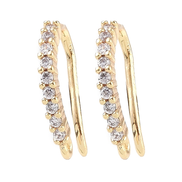 PandaHall Brass Micro Pave Cubic Zirconia Earring Hooks, Fishhook, Golden, 14x9x2mm, Hole: 1mm Brass+Rhinestone Others Clear
PandaHall Brass Micro Pave Cubic Zirconia Earring Hooks, Fishhook, Golden, 14x9x2mm, Hole: 1mm Brass+Rhinestone Others Clear