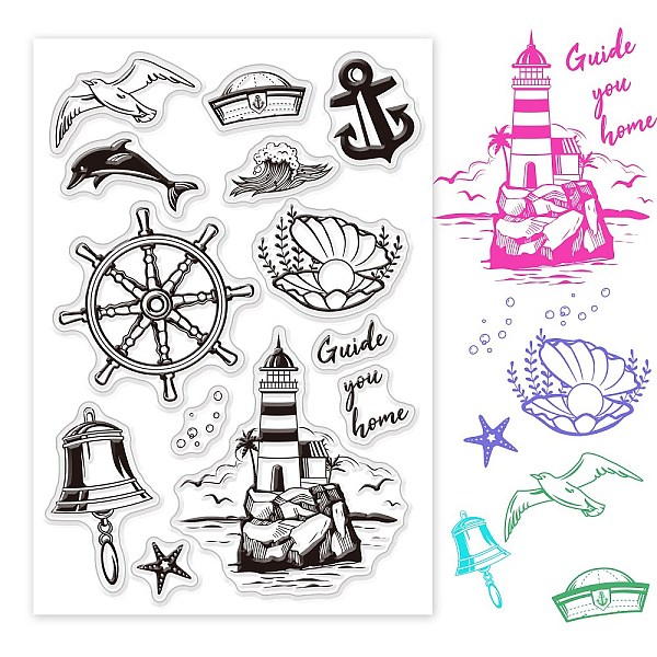 PandaHall GLOBLELAND Rudder Clear Stamps Lighthouse Adventure Transparent Silicone Stamp for Card Making Decoration and DIY Scrapbooking...
PandaHall GLOBLELAND Rudder Clear Stamps Lighthouse Adventure Transparent Silicone Stamp for Card Making Decoration and DIY Scrapbooking...