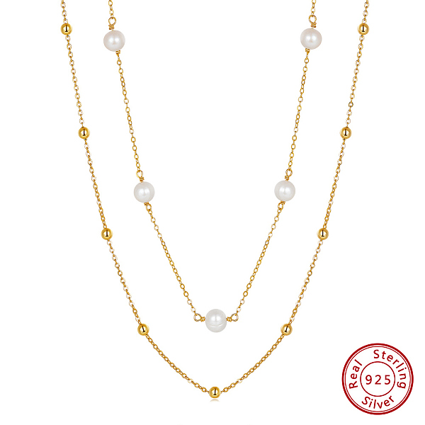 PandaHall 925 Sterling Silver with Natural Pearl Beads Necklaces, Round, Real 14K Gold Plated, 15.79 inch(40.1cm) Pearl Round White
PandaHall 925 Sterling Silver with Natural Pearl Beads Necklaces, Round, Real 14K Gold Plated, 15.79 inch(40.1cm) Pearl Round White