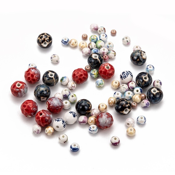 PandaHall Handmade Printed Porcelain Beads, Round, Mixed Patterns, Mixed Color, 6~16.5mm, Hole: 1.5~3mm Porcelain Round Multicolor
PandaHall Handmade Printed Porcelain Beads, Round, Mixed Patterns, Mixed Color, 6~16.5mm, Hole: 1.5~3mm Porcelain Round Multicolor