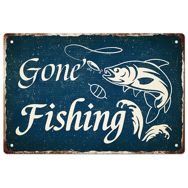 PandaHall SUPERDANT Gone Fishing Tin Sign Fish Hooks Bait Blue White Vintage Metal Tin Signs Funny Wall Art Painting Metal Decor for Fish...
PandaHall SUPERDANT Gone Fishing Tin Sign Fish Hooks Bait Blue White Vintage Metal Tin Signs Funny Wall Art Painting Metal Decor for Fish...