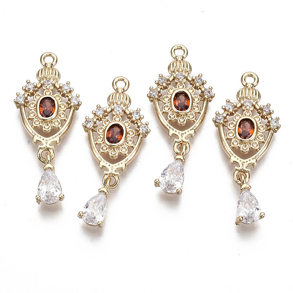 PandaHall Brass Micro Pave Cubic Zirconia Links, with Glass, Long-Lasting Plated, Teardrop, Light Gold, Red, 28x11.5x3mm, Hole: 1.2mm...
PandaHall Brass Micro Pave Cubic Zirconia Links, with Glass, Long-Lasting Plated, Teardrop, Light Gold, Red, 28x11.5x3mm, Hole: 1.2mm...