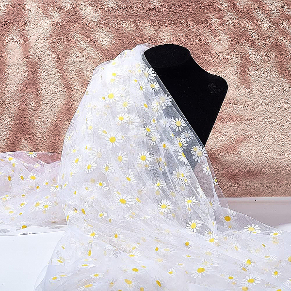 PandaHall BENECREAT 4 Yard Daisy Flower Print Fabric, White Tulle Lace Ribbon for Wedding Dress Skirt DIY Sewing Decorations Craft Supplies...
PandaHall BENECREAT 4 Yard Daisy Flower Print Fabric, White Tulle Lace Ribbon for Wedding Dress Skirt DIY Sewing Decorations Craft Supplies...