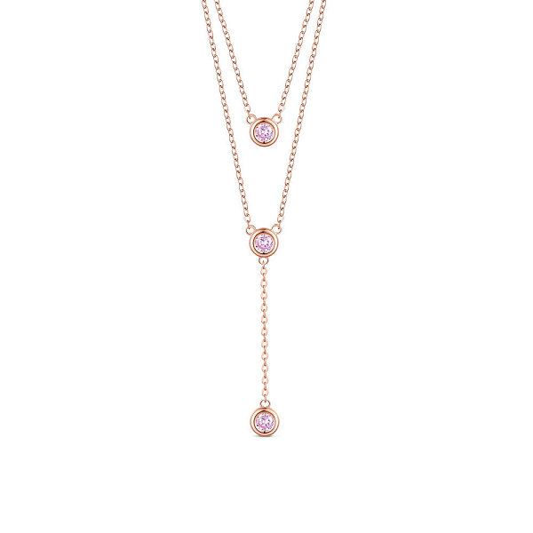 PandaHall SHEGRACE 925 Sterling Silver Two-Tiered Necklaces, with Three Round Pink AAA Cubic Zirconia Pendant, Rose Gold, 14.96 inch~16.54...
PandaHall SHEGRACE 925 Sterling Silver Two-Tiered Necklaces, with Three Round Pink AAA Cubic Zirconia Pendant, Rose Gold, 14.96 inch~16.54...