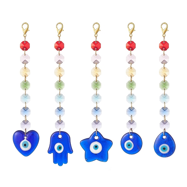 PandaHall Handmade Evil Eye Lampwork Pendants Decorations, Octagon Glass Beaded Suncatchers, 304 Stainless Steel Lobster Claw Clasp Charms..., Multicolor
PandaHall Handmade Evil Eye Lampwork Pendants Decorations, Octagon Glass Beaded Suncatchers, 304 Stainless Steel Lobster Claw Clasp Charms..., Multicolor