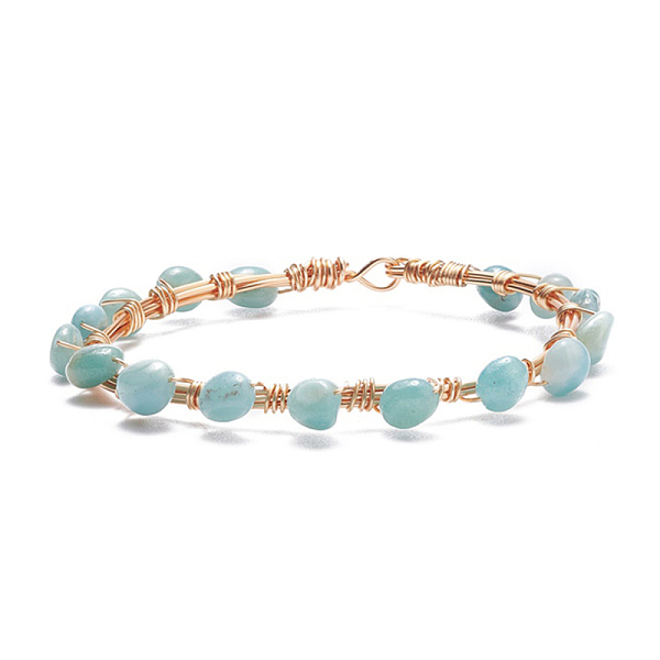 PandaHall Natural Amazonite Braided Beaded Bracelet, Copper Wire Wrap Gemstone Jewelry for Women, Light Gold, 8-1/8 inch(20.6cm) Amazonite
PandaHall Natural Amazonite Braided Beaded Bracelet, Copper Wire Wrap Gemstone Jewelry for Women, Light Gold, 8-1/8 inch(20.6cm) Amazonite
