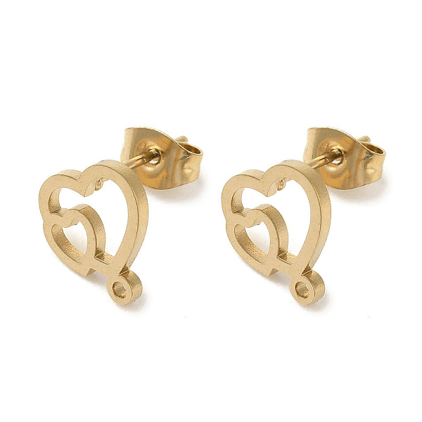 PandaHall Ion Plating(IP) 304 Stainless Steel Stud Earring Findings, Heart, Golden, 10.5x9mm, Hole: 1.2mm, Pin: 0.7x11mm 304 Stainless Steel...
PandaHall Ion Plating(IP) 304 Stainless Steel Stud Earring Findings, Heart, Golden, 10.5x9mm, Hole: 1.2mm, Pin: 0.7x11mm 304 Stainless Steel...