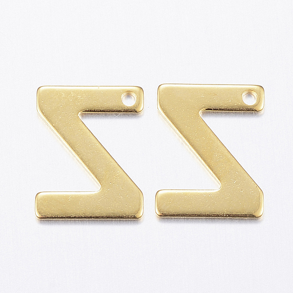 PandaHall 304 Stainless Steel Charms, Letter, Initial Charms, Real 18k Gold Plated, Letter.Z, 11x6~12x0.8mm, Hole: 1mm 304 Stainless Steel...
PandaHall 304 Stainless Steel Charms, Letter, Initial Charms, Real 18k Gold Plated, Letter.Z, 11x6~12x0.8mm, Hole: 1mm 304 Stainless Steel...