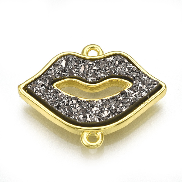PandaHall Electroplate Druzy Resin Links connectors, with Brass Findings, Lip, Golden, Gray, 16.5x20.5x3.5mm, Hole: 1.2mm Brass+Resin Lip...
PandaHall Electroplate Druzy Resin Links connectors, with Brass Findings, Lip, Golden, Gray, 16.5x20.5x3.5mm, Hole: 1.2mm Brass+Resin Lip...